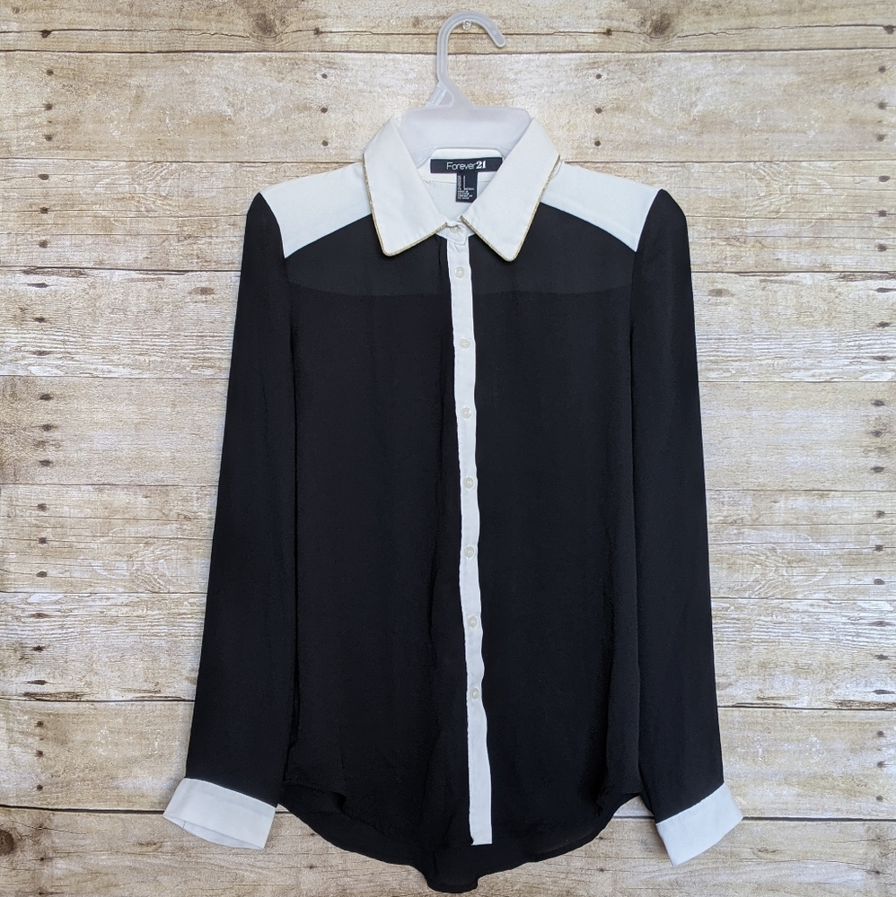 Forever 21 Chiffon Western Blouse